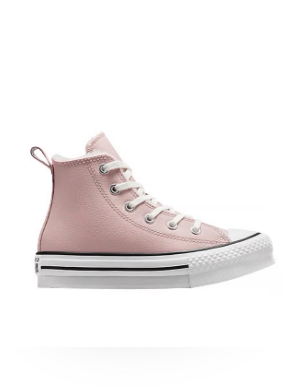NWT Converse Kids High-Top Sneakers in Pink and White w/ Fleece Lining